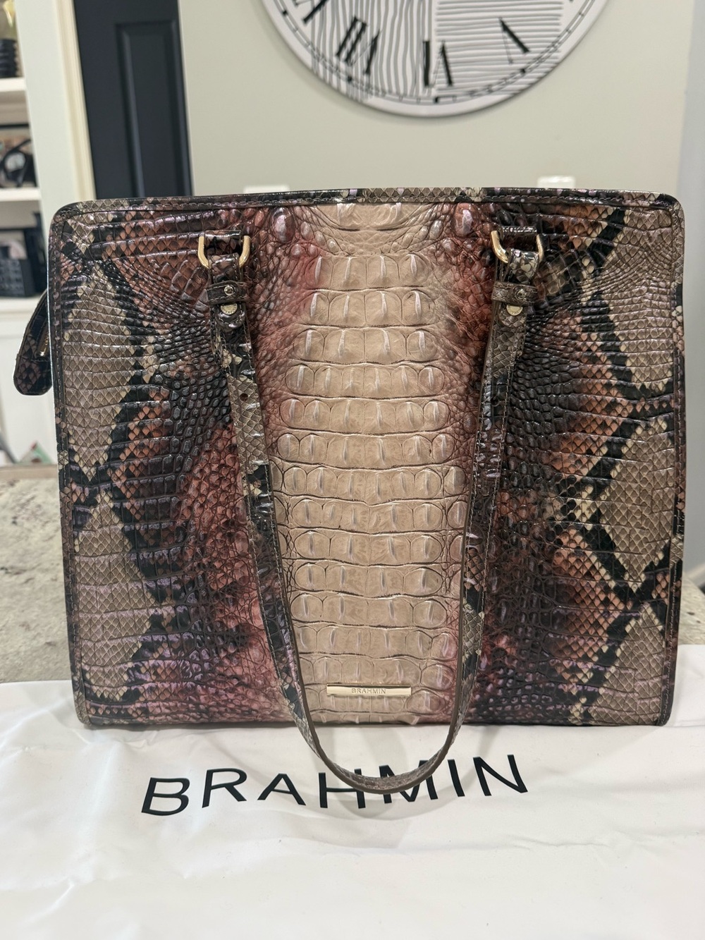 Brahmin Tia Diamondback Ombré Melbourne Tote